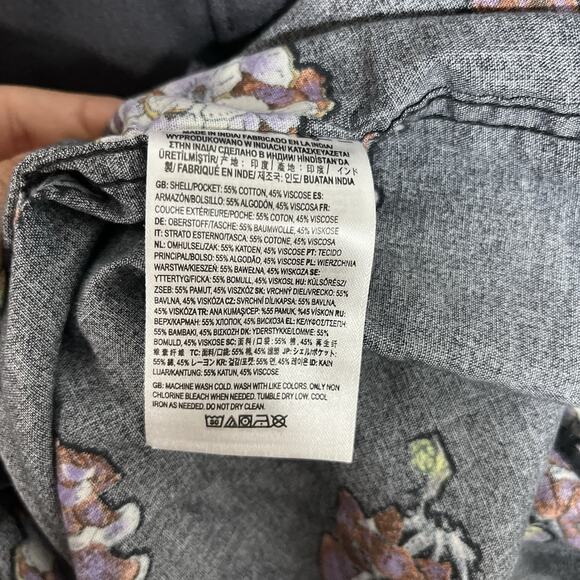 NWT Vans Shirt Mens Small Black Mushrooms Button Up Short Sleeve Skater Grunge - Picture 7 of 9